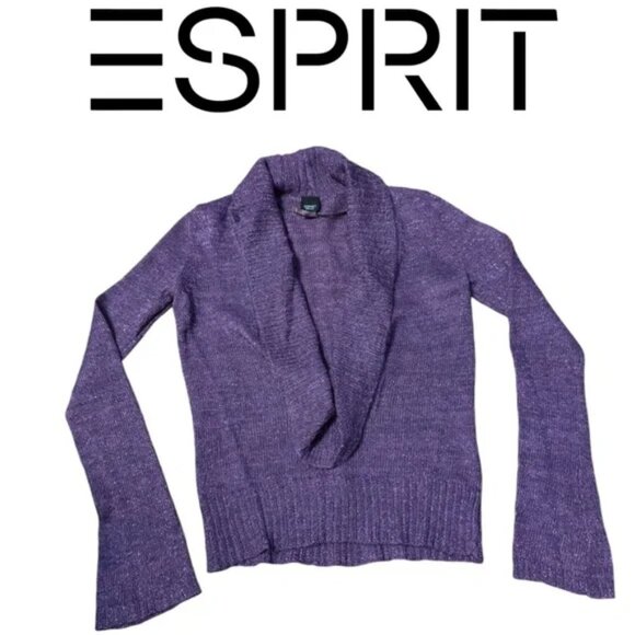 Esprit Purple Cowl Neck Sweater - Picture 1 of 7